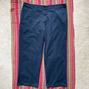 Dickies Men's Deep Blue Straight Leg Pants, Workwear